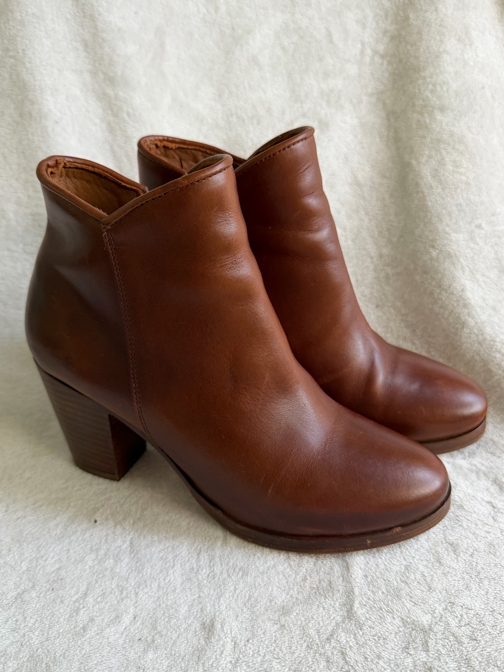 Thursday Boot Company - Women's Uptown Leather Ankle Boots Size 8.5 Cognac Brown